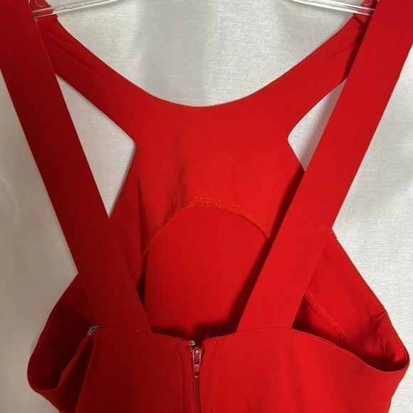 ASOS red halter,fit&flare,cut out dress,  event, coquette - Picture 10 of 10